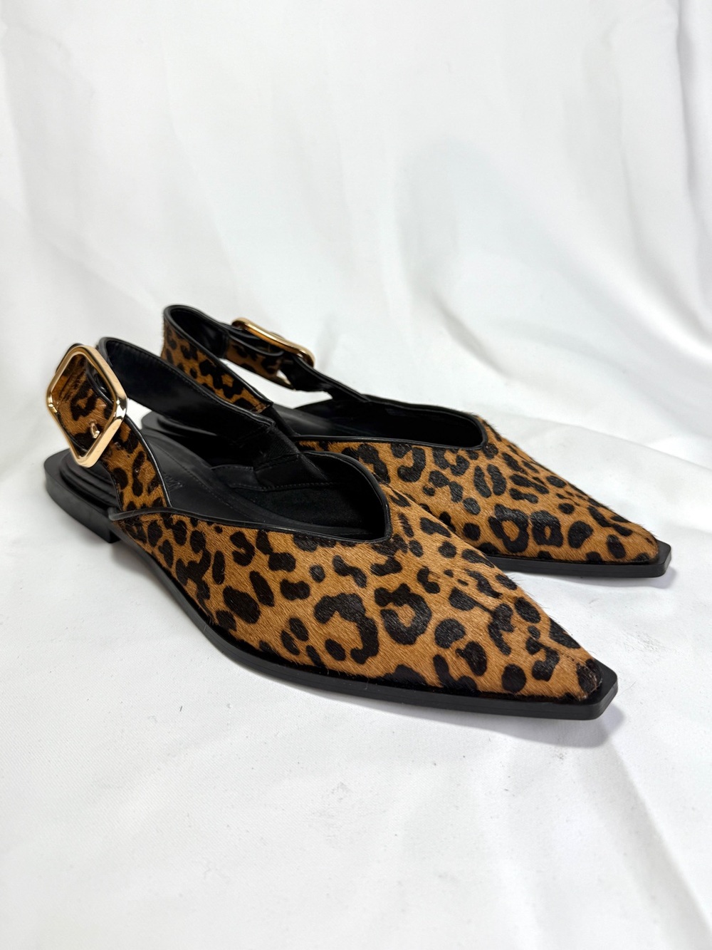 Steve Madden Women's Shay-L Slingback Pointed Toe Mules Leopard 8.5